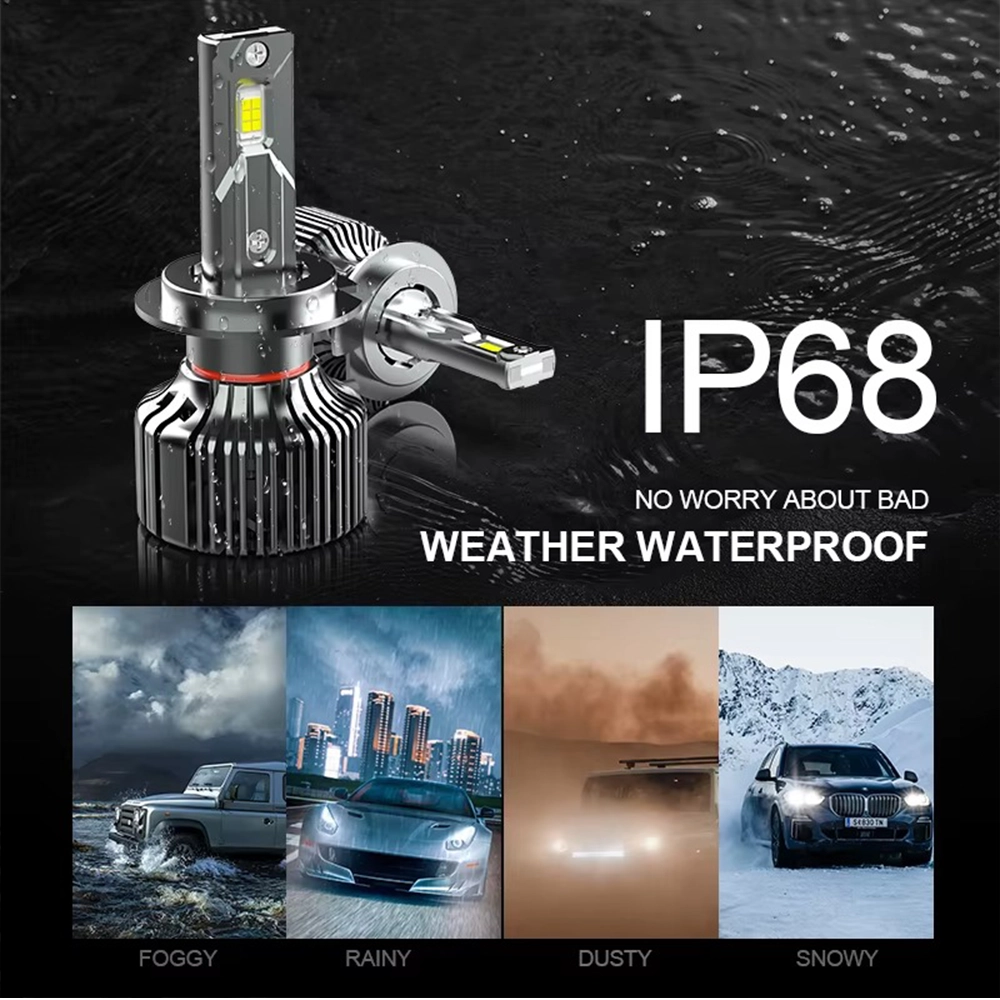 طقم لمبات ليد للسيارات Conpex مقاس H7 الأصلية - قدرة 65W وسطوع 7500 لومن لإضاءة فائقة الوضوح